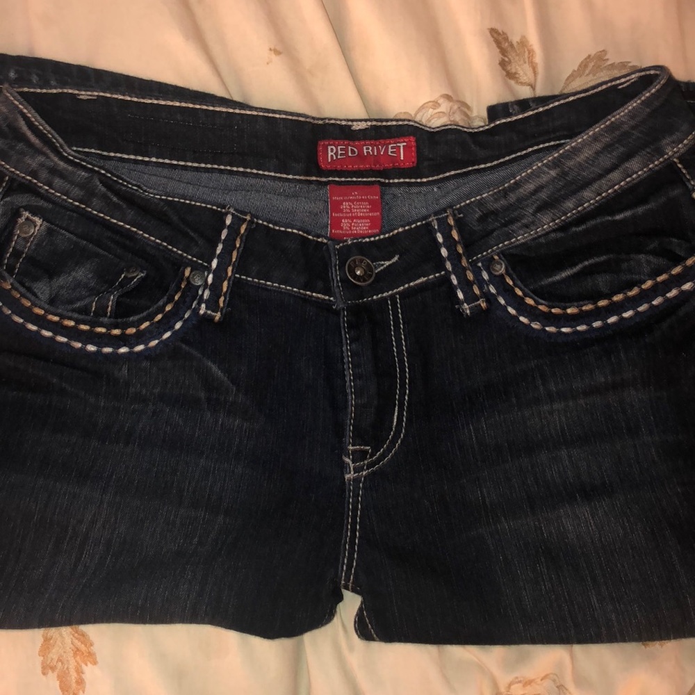 Red Rivet Jeans -Like New